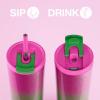 image24 oz Insulated Tumbler with Lid and Straw 100 Leakproof Travel Coffee Mug Stainless Steel Coffee Tumbler Keeps Cold for 24 Hours or Hot for 8 Hours Car Cup Holder Friendly FuchsiaFuchsia
