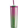 image24 oz Insulated Tumbler with Lid and Straw 100 Leakproof Travel Coffee Mug Stainless Steel Coffee Tumbler Keeps Cold for 24 Hours or Hot for 8 Hours Car Cup Holder Friendly FuchsiaFuchsia