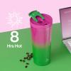 image24 oz Insulated Tumbler with Lid and Straw 100 Leakproof Travel Coffee Mug Stainless Steel Coffee Tumbler Keeps Cold for 24 Hours or Hot for 8 Hours Car Cup Holder Friendly FuchsiaFuchsia