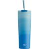 image24 oz Insulated Tumbler with Lid and Straw 100 Leakproof Travel Coffee Mug Stainless Steel Coffee Tumbler Keeps Cold for 24 Hours or Hot for 8 Hours Car Cup Holder Friendly FuchsiaSea