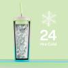 image24 oz Insulated Tumbler with Lid and Straw 100 Leakproof Travel Coffee Mug Stainless Steel Coffee Tumbler Keeps Cold for 24 Hours or Hot for 8 Hours Car Cup Holder Friendly FuchsiaFairy