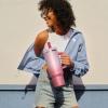 image32 oz Tumbler with Handle and Straw Stainless Steel Insulated Tumbler Keeps Cold for 24 Hours Leakproof Travel Cup Fits in Cup Holder and BPAFree Beaucoup BlueFlamingo