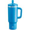 image32 oz Tumbler with Handle and Straw Stainless Steel Insulated Tumbler Keeps Cold for 24 Hours Leakproof Travel Cup Fits in Cup Holder and BPAFree Beaucoup BlueCeltic Blue