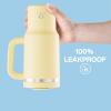 image32 oz Tumbler with Handle and Straw Stainless Steel Insulated Tumbler Keeps Cold for 24 Hours Leakproof Travel Cup Fits in Cup Holder and BPAFree Beaucoup BlueLight Vanilla