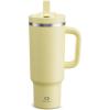 image32 oz Tumbler with Handle and Straw Stainless Steel Insulated Tumbler Keeps Cold for 24 Hours Leakproof Travel Cup Fits in Cup Holder and BPAFree Beaucoup BlueLight Vanilla