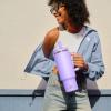 image32 oz Tumbler with Handle and Straw Stainless Steel Insulated Tumbler Keeps Cold for 24 Hours Leakproof Travel Cup Fits in Cup Holder and BPAFree Beaucoup BlueMauve