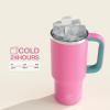image32 oz Tumbler with Handle and Straw Stainless Steel Insulated Tumbler Keeps Cold for 24 Hours Leakproof Travel Cup Fits in Cup Holder and BPAFreeAcid GreenLight Crimson
