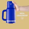 image32 oz Tumbler with Handle and Straw Stainless Steel Insulated Tumbler Keeps Cold for 24 Hours Leakproof Travel Cup Fits in Cup Holder and BPAFreeAcid GreenRoyal Blue