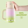 image32 oz Tumbler with Handle and Straw Stainless Steel Insulated Tumbler Keeps Cold for 24 Hours Leakproof Travel Cup Fits in Cup Holder and BPAFreeAcid GreenMorning Dew