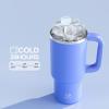 image32 oz Tumbler with Handle and Straw Stainless Steel Insulated Tumbler Keeps Cold for 24 Hours Leakproof Travel Cup Fits in Cup Holder and BPAFreeAcid GreenCornflower Blue