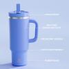 image32 oz Tumbler with Handle and Straw Stainless Steel Insulated Tumbler Keeps Cold for 24 Hours Leakproof Travel Cup Fits in Cup Holder and BPAFreeAcid GreenCornflower Blue