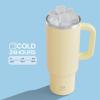 image32 oz Tumbler with Handle and Straw Stainless Steel Insulated Tumbler Keeps Cold for 24 Hours Leakproof Travel Cup Fits in Cup Holder and BPAFreeAcid GreenLight Vanilla