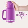 image32 oz Tumbler with Handle and Straw Stainless Steel Insulated Tumbler Keeps Cold for 24 Hours Leakproof Travel Cup Fits in Cup Holder and BPAFreeAcid GreenBright Magenta