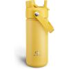 imageInsulated Water Bottle with Straw Stainless Steel Water Bottle LeakProof BPAFree Double Wall Vacuum Keeps Cold for 24 Hours for Sports Travel School 32 oz Azure BlueElfin Yellow