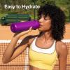 imageInsulated Water Bottle with Straw Stainless Steel Water Bottle LeakProof BPAFree Double Wall Vacuum Keeps Cold for 24 Hours for Sports Travel School 32 oz Azure BlueBright Magenta