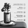 imageInsulated Water Bottle with Straw Stainless Steel Water Bottle LeakProof BPAFree Double Wall Vacuum Keeps Cold for 24 Hours for Sports Travel School 32 oz Azure BlueBlack Night