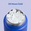 imageInsulated Water Bottle with Straw Stainless Steel Water Bottle LeakProof BPAFree Double Wall Vacuum Keeps Cold for 24 Hours for Sports Travel School 32 oz Azure BlueBeaucoup Blue