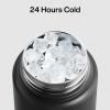 imageInsulated Water Bottle with Straw Stainless Steel Water Bottle LeakProof BPAFree Double Wall Vacuum Keeps Cold for 24 Hours for Sports Travel School 32 oz Azure BlueBlack Night