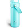 imageInsulated Water Bottle with Straw Stainless Steel Water Bottle LeakProof BPAFree Double Wall Vacuum Keeps Cold for 24 Hours for Sports Travel School 32 oz Azure BlueAquamarine Blue