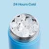 imageInsulated Water Bottle with Straw Stainless Steel Water Bottle LeakProof BPAFree Double Wall Vacuum Keeps Cold for 24 Hours for Sports Travel School 32 oz Azure BlueSunny Breeze