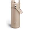 imageInsulated Water Bottle with Straw Stainless Steel Water Bottle LeakProof BPAFree Double Wall Vacuum Keeps Cold for 24 Hours for Sports Travel School 32 oz Azure BlueRaw Umber
