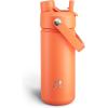 imageInsulated Water Bottle with Straw Stainless Steel Water Bottle LeakProof BPAFree Double Wall Vacuum Keeps Cold for 24 Hours for Sports Travel School 32 oz Azure BlueModerate Orange