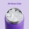 imageInsulated Water Bottle with Straw Stainless Steel Water Bottle LeakProof BPAFree Double Wall Vacuum Keeps Cold for 24 Hours for Sports Travel School 32 oz Azure BlueViolet