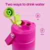 imageInsulated Water Bottle with Straw Stainless Steel Water Bottle LeakProof BPAFree Double Wall Vacuum Keeps Cold for 24 Hours for Sports Travel School 32 oz Azure BlueLime Sorbet