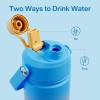 imageInsulated Water Bottle with Straw Stainless Steel Water Bottle LeakProof BPAFree Double Wall Vacuum Keeps Cold for 24 Hours for Sports Travel School 32 oz Azure BlueSunny Breeze