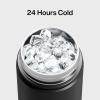 imageInsulated Water Bottle with Straw Stainless Steel Water Bottle LeakProof BPAFree Double Wall Vacuum Keeps Cold for 24 Hours for Sports Travel School 32 oz Azure BlueBlack Night