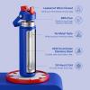 imageInsulated Water Bottle with Straw Stainless Steel Water Bottle LeakProof BPAFree Double Wall Vacuum Keeps Cold for 24 Hours for Sports Travel School 32 oz Azure BlueBeaucoup Blue
