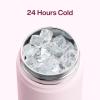 imageInsulated Water Bottle with Straw Stainless Steel Water Bottle LeakProof BPAFree Double Wall Vacuum Keeps Cold for 24 Hours for Sports Travel School 32 oz Azure BlueCotton Candy