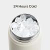imageInsulated Water Bottle with Straw Stainless Steel Water Bottle LeakProof BPAFree Double Wall Vacuum Keeps Cold for 24 Hours for Sports Travel School 32 oz Azure BlueCream Moon