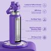 imageInsulated Water Bottle with Straw Stainless Steel Water Bottle LeakProof BPAFree Double Wall Vacuum Keeps Cold for 24 Hours for Sports Travel School 32 oz Azure BlueViolet