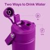 imageInsulated Water Bottle with Straw Stainless Steel Water Bottle LeakProof BPAFree Double Wall Vacuum Keeps Cold for 24 Hours for Sports Travel School 32 oz Azure BlueBright Magenta