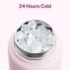 imageInsulated Water Bottle with Straw Stainless Steel Water Bottle LeakProof BPAFree Double Wall Vacuum Keeps Cold for 24 Hours for Sports Travel School 32 oz Azure BlueCotton Candy