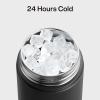 imageInsulated Water Bottle with Straw Stainless Steel Water Bottle LeakProof BPAFree Double Wall Vacuum Keeps Cold for 24 Hours for Sports Travel School 32 oz Azure BlueBlack Night