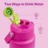 imageInsulated Water Bottle with Straw Stainless Steel Water Bottle LeakProof BPAFree Double Wall Vacuum Keeps Cold for 24 Hours for Sports Travel School 32 oz Azure BlueLime Sorbet