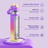 imageInsulated Water Bottle with Straw Stainless Steel Water Bottle LeakProof BPAFree Double Wall Vacuum Keeps Cold for 24 Hours for Sports Travel School 32 oz Azure BluePeach Dream