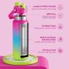 imageInsulated Water Bottle with Straw Stainless Steel Water Bottle LeakProof BPAFree Double Wall Vacuum Keeps Cold for 24 Hours for Sports Travel School 32 oz Azure BlueLime Sorbet