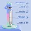 imageInsulated Water Bottle with Straw Stainless Steel Water Bottle LeakProof BPAFree Double Wall Vacuum Keeps Cold for 24 Hours for Sports Travel School 32 oz Azure BlueFrosted Lilac