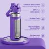 imageInsulated Water Bottle with Straw Stainless Steel Water Bottle LeakProof BPAFree Double Wall Vacuum Keeps Cold for 24 Hours for Sports Travel School 32 oz Azure BlueViolet