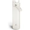 imageInsulated Water Bottle with Straw Stainless Steel Water Bottle LeakProof BPAFree Double Wall Vacuum Keeps Cold for 24 Hours for Sports Travel School 32 oz Azure BlueCream Moon
