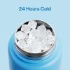 imageInsulated Water Bottle with Straw Stainless Steel Water Bottle LeakProof BPAFree Double Wall Vacuum Keeps Cold for 24 Hours for Sports Travel School 32 oz Azure BlueSunny Breeze