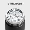 imageInsulated Water Bottle with Straw Stainless Steel Water Bottle LeakProof BPAFree Double Wall Vacuum Keeps Cold for 24 Hours for Sports Travel School 32 oz Azure BlueBlack Night