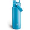 imageInsulated Water Bottle with Straw Stainless Steel Water Bottle LeakProof BPAFree Double Wall Vacuum Keeps Cold for 24 Hours for Sports Travel School 32 oz Azure BlueAzure Blue