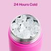 imageInsulated Water Bottle with Straw Stainless Steel Water Bottle LeakProof BPAFree Double Wall Vacuum Keeps Cold for 24 Hours for Sports Travel School 32 oz Azure BlueLime Sorbet