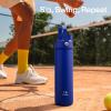 imageInsulated Water Bottle with Straw Stainless Steel Water Bottle LeakProof BPAFree Double Wall Vacuum Keeps Cold for 24 Hours for Sports Travel School 32 oz Azure BlueRoyal Blue
