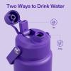 imageInsulated Water Bottle with Straw Stainless Steel Water Bottle LeakProof BPAFree Double Wall Vacuum Keeps Cold for 24 Hours for Sports Travel School 32 oz Azure BlueViolet