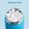 imageInsulated Water Bottle with Straw Stainless Steel Water Bottle LeakProof BPAFree Double Wall Vacuum Keeps Cold for 24 Hours for Sports Travel School 32 oz Azure BlueAzure Blue